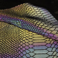 Custom High Quality Silver or Rainbow Reflective Mesh Fabric for Sports Shoes